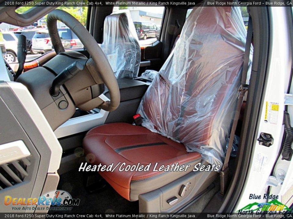 2018 Ford F250 Super Duty King Ranch Crew Cab 4x4 White Platinum Metallic / King Ranch Kingsville Java Photo #10