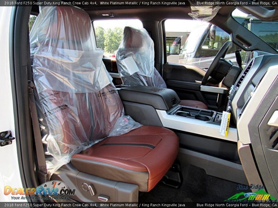 2018 Ford F250 Super Duty King Ranch Crew Cab 4x4 White Platinum Metallic / King Ranch Kingsville Java Photo #11
