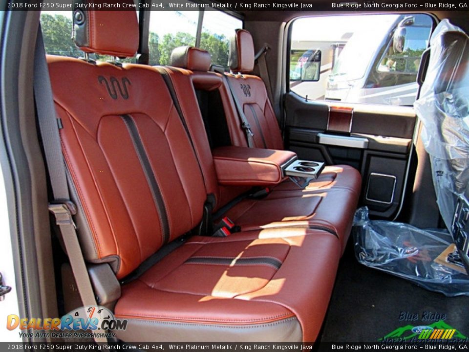 2018 Ford F250 Super Duty King Ranch Crew Cab 4x4 White Platinum Metallic / King Ranch Kingsville Java Photo #12