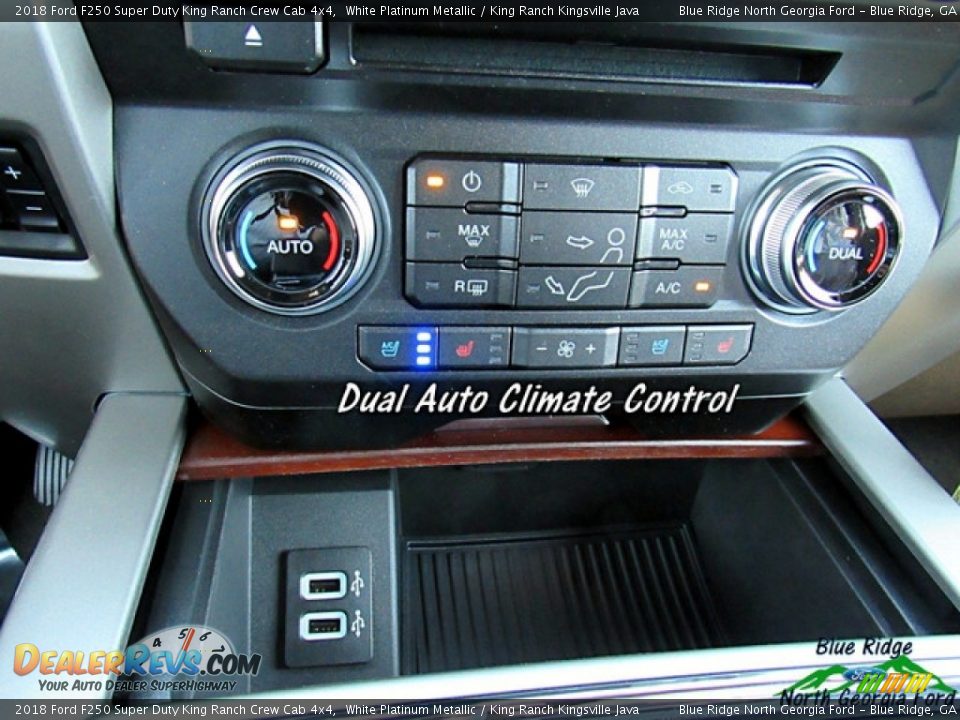 2018 Ford F250 Super Duty King Ranch Crew Cab 4x4 White Platinum Metallic / King Ranch Kingsville Java Photo #21