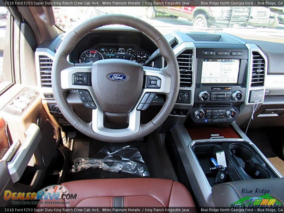 2018 Ford F250 Super Duty King Ranch Crew Cab 4x4 White Platinum Metallic / King Ranch Kingsville Java Photo #28