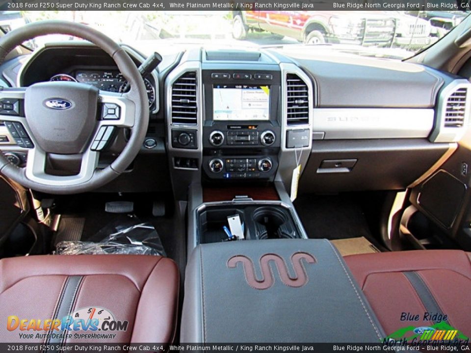 2018 Ford F250 Super Duty King Ranch Crew Cab 4x4 White Platinum Metallic / King Ranch Kingsville Java Photo #29