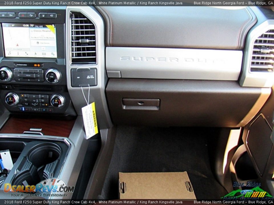 2018 Ford F250 Super Duty King Ranch Crew Cab 4x4 White Platinum Metallic / King Ranch Kingsville Java Photo #30