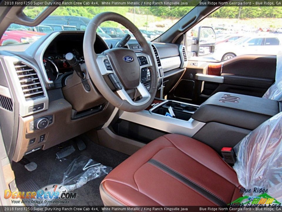 2018 Ford F250 Super Duty King Ranch Crew Cab 4x4 White Platinum Metallic / King Ranch Kingsville Java Photo #32