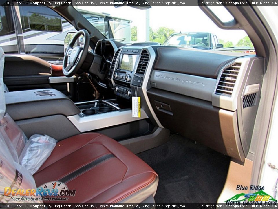 2018 Ford F250 Super Duty King Ranch Crew Cab 4x4 White Platinum Metallic / King Ranch Kingsville Java Photo #33