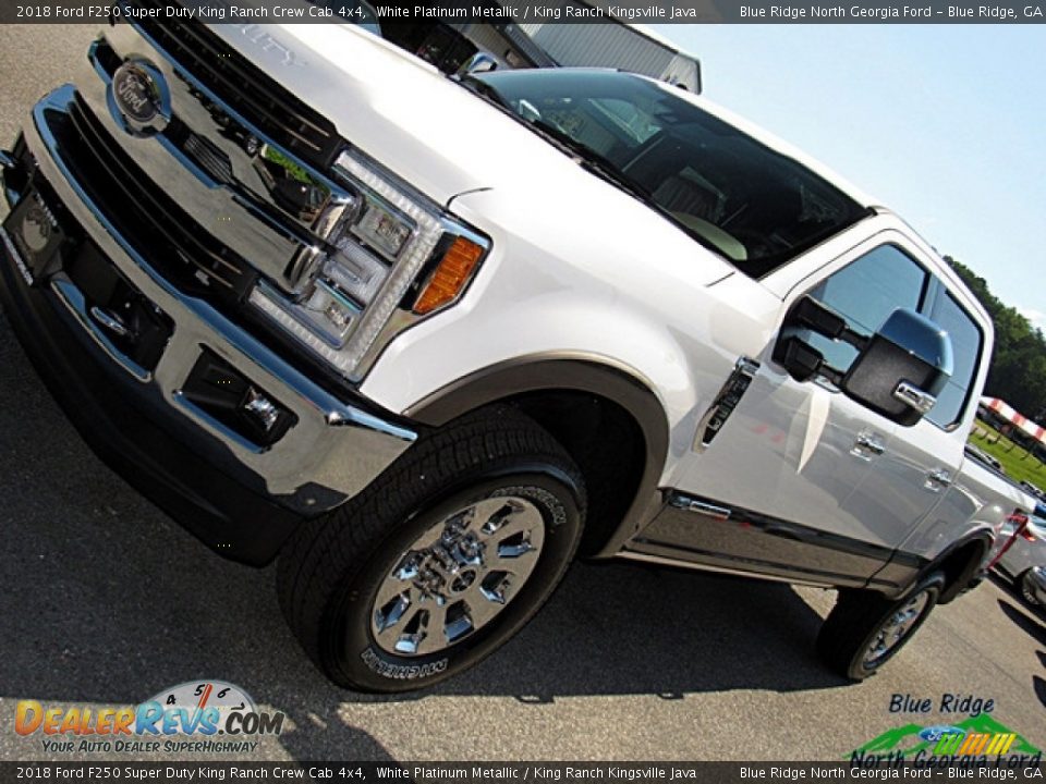2018 Ford F250 Super Duty King Ranch Crew Cab 4x4 White Platinum Metallic / King Ranch Kingsville Java Photo #35