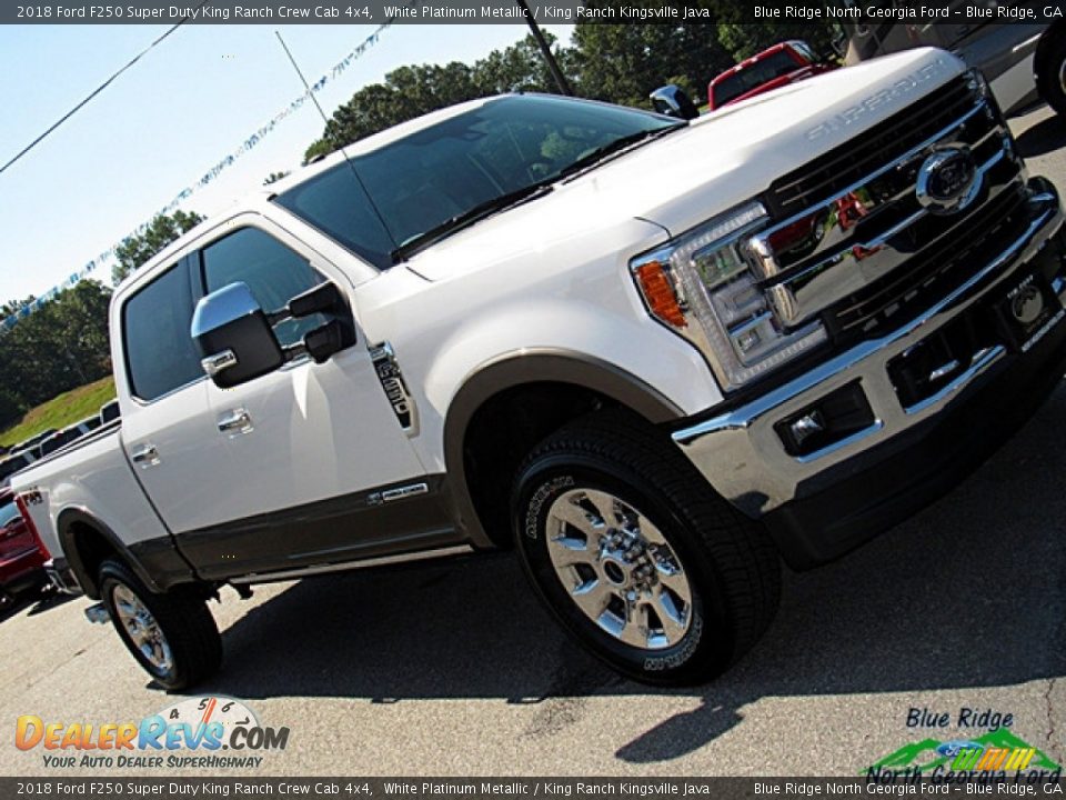 2018 Ford F250 Super Duty King Ranch Crew Cab 4x4 White Platinum Metallic / King Ranch Kingsville Java Photo #36