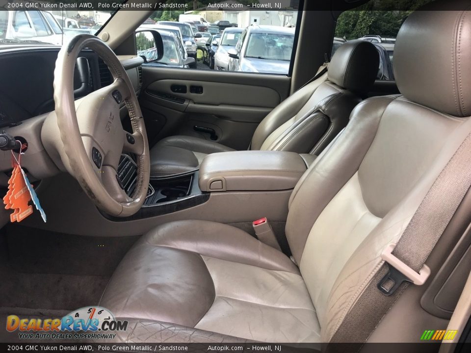 2004 GMC Yukon Denali AWD Polo Green Metallic / Sandstone Photo #13