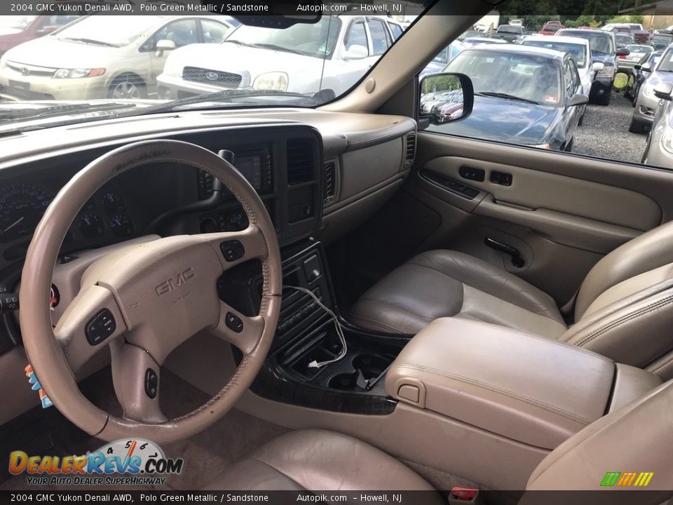 2004 GMC Yukon Denali AWD Polo Green Metallic / Sandstone Photo #14
