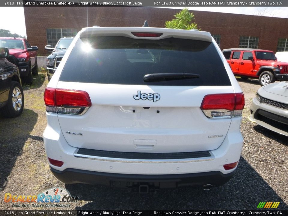 2018 Jeep Grand Cherokee Limited 4x4 Bright White / Black/Light Frost Beige Photo #4