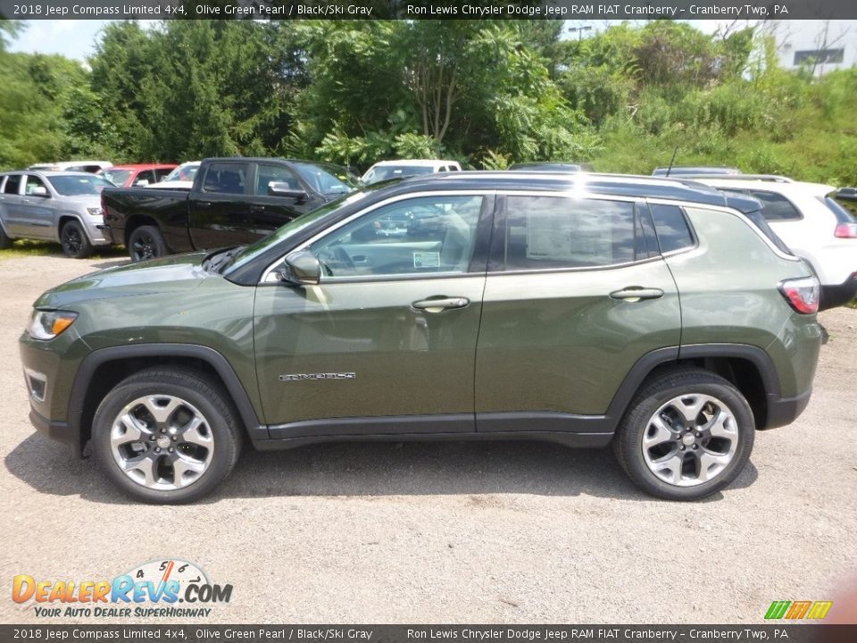 2018 Jeep Compass Limited 4x4 Olive Green Pearl / Black/Ski Gray Photo #2