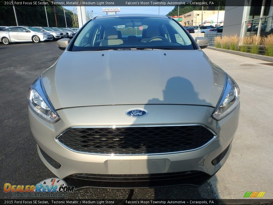 2015 Ford Focus SE Sedan Tectonic Metallic / Medium Light Stone Photo #8