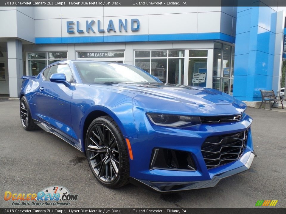 2018 Chevrolet Camaro ZL1 Coupe Hyper Blue Metallic / Jet Black Photo #1