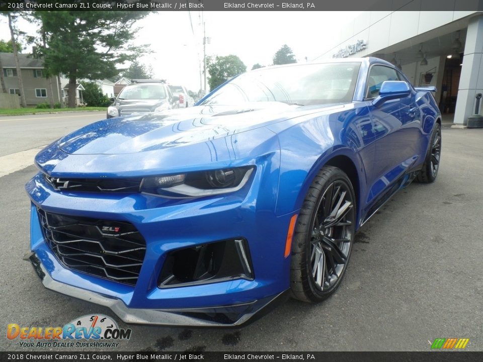 2018 Chevrolet Camaro ZL1 Coupe Hyper Blue Metallic / Jet Black Photo #3