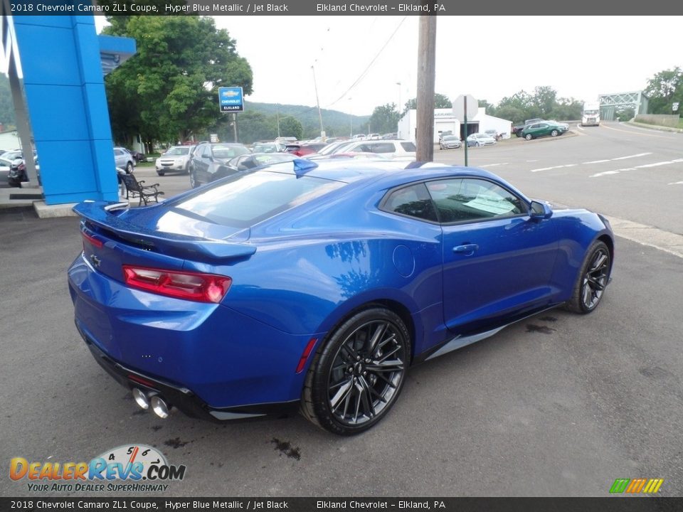 2018 Chevrolet Camaro ZL1 Coupe Hyper Blue Metallic / Jet Black Photo #8