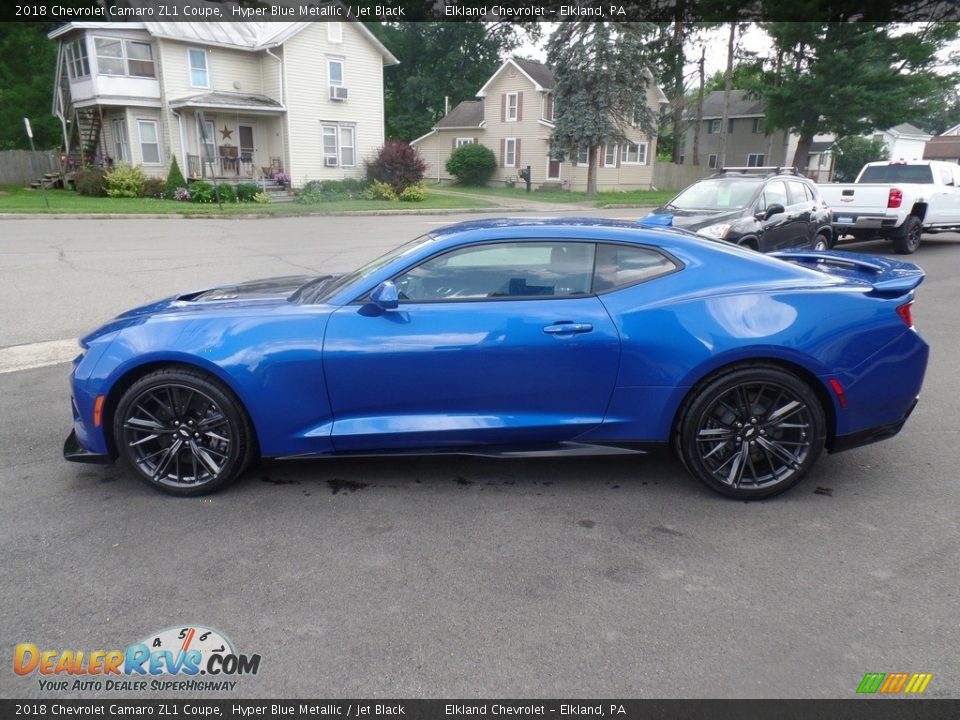 2018 Chevrolet Camaro ZL1 Coupe Hyper Blue Metallic / Jet Black Photo #11