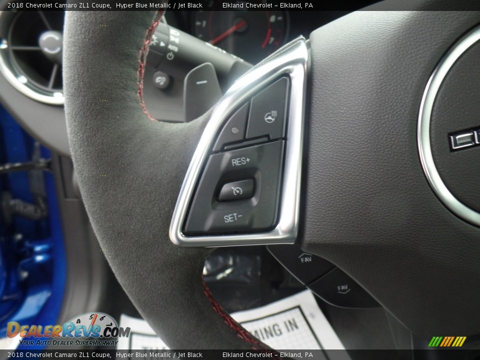 2018 Chevrolet Camaro ZL1 Coupe Hyper Blue Metallic / Jet Black Photo #24