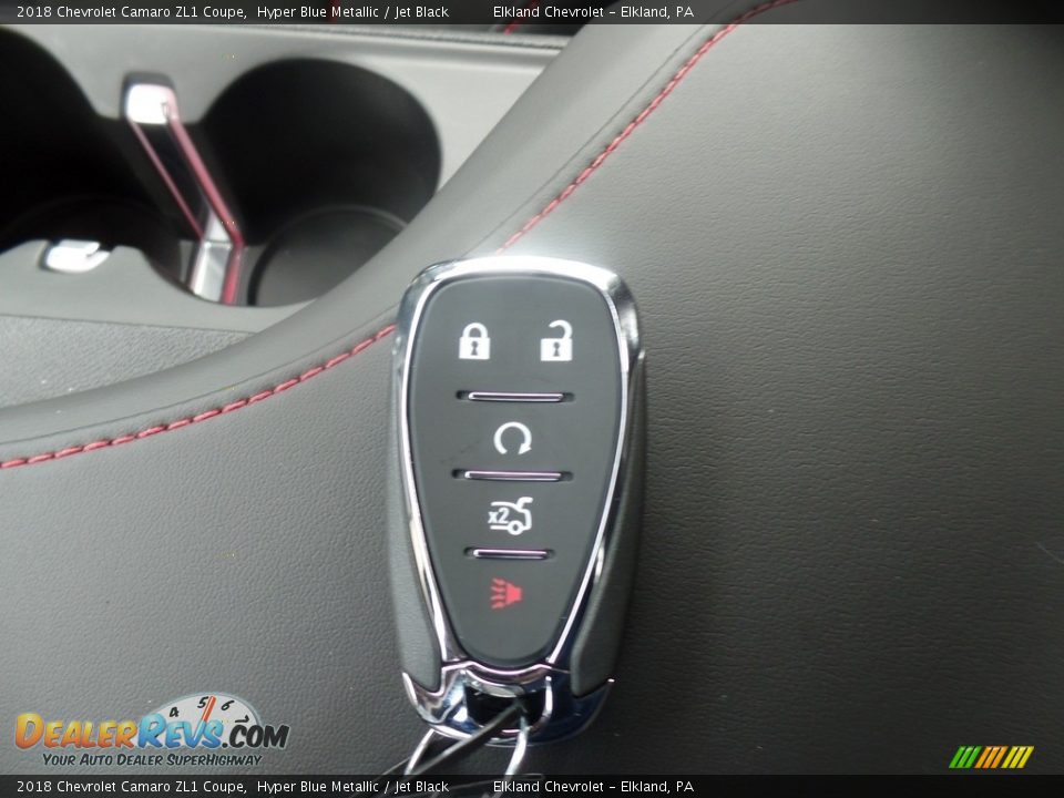 2018 Chevrolet Camaro ZL1 Coupe Hyper Blue Metallic / Jet Black Photo #27