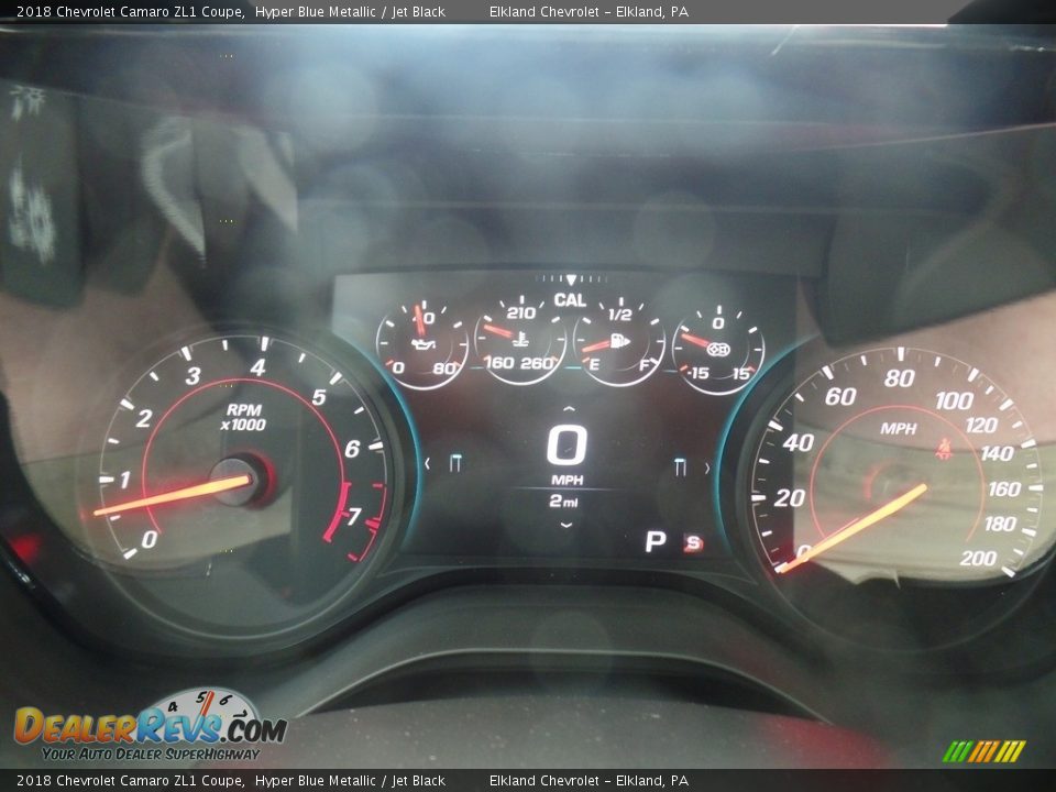 2018 Chevrolet Camaro ZL1 Coupe Hyper Blue Metallic / Jet Black Photo #28
