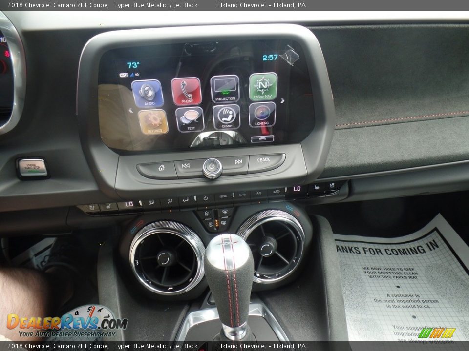 2018 Chevrolet Camaro ZL1 Coupe Hyper Blue Metallic / Jet Black Photo #30