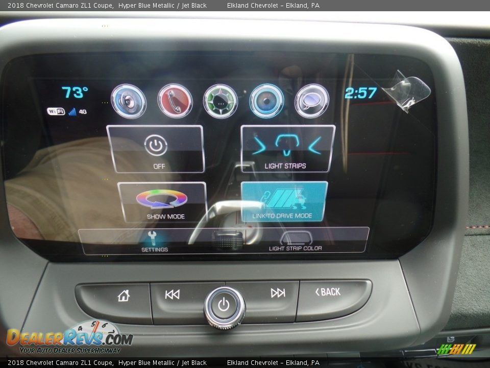 2018 Chevrolet Camaro ZL1 Coupe Hyper Blue Metallic / Jet Black Photo #34