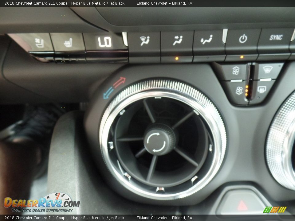 2018 Chevrolet Camaro ZL1 Coupe Hyper Blue Metallic / Jet Black Photo #36