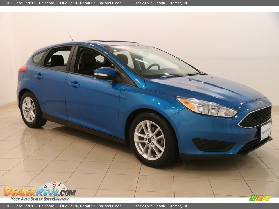 2015 Ford Focus SE Hatchback Blue Candy Metallic / Charcoal Black Photo #1