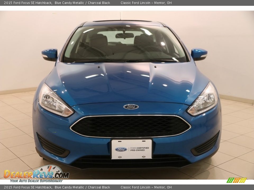 2015 Ford Focus SE Hatchback Blue Candy Metallic / Charcoal Black Photo #2