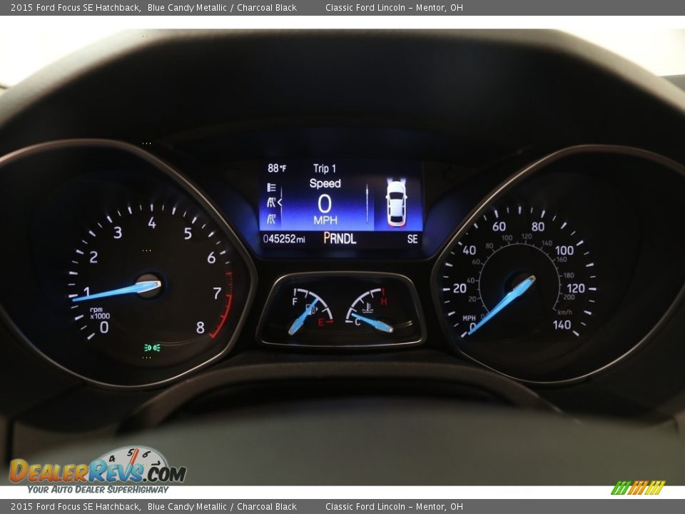 2015 Ford Focus SE Hatchback Blue Candy Metallic / Charcoal Black Photo #8