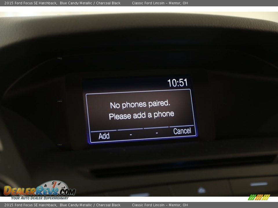 2015 Ford Focus SE Hatchback Blue Candy Metallic / Charcoal Black Photo #10