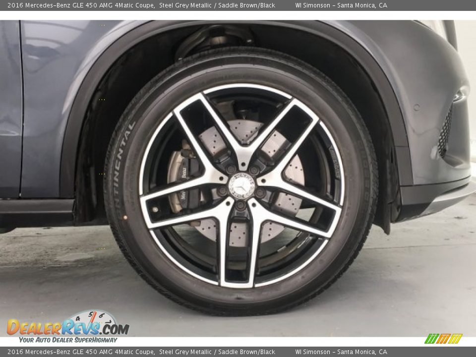 2016 Mercedes-Benz GLE 450 AMG 4Matic Coupe Steel Grey Metallic / Saddle Brown/Black Photo #7
