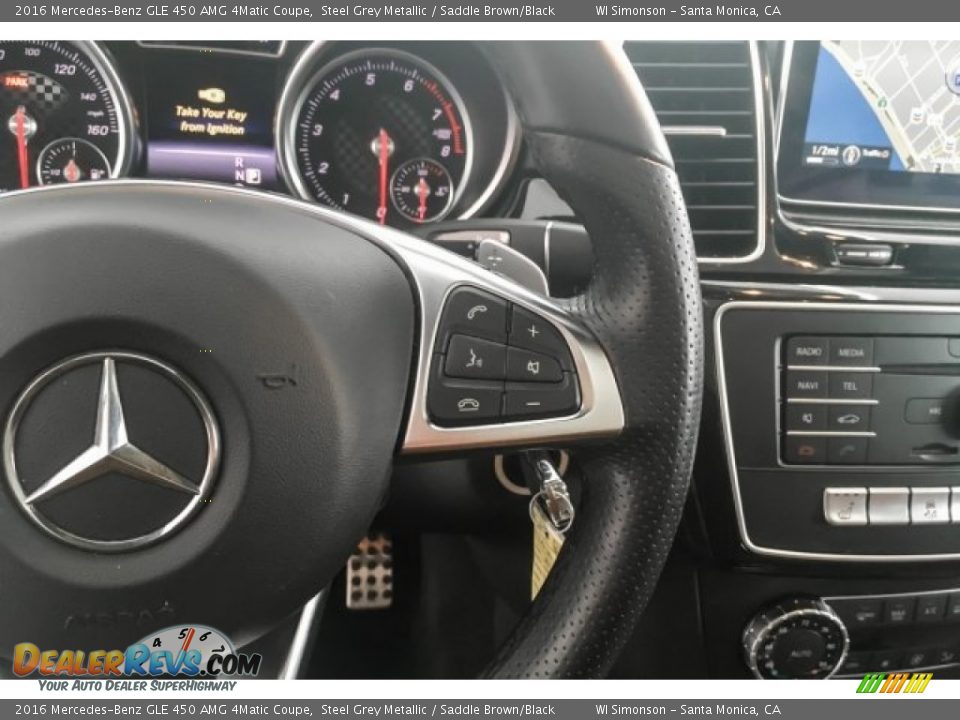 2016 Mercedes-Benz GLE 450 AMG 4Matic Coupe Steel Grey Metallic / Saddle Brown/Black Photo #19