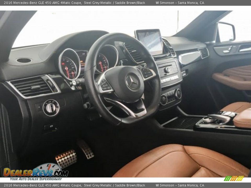 2016 Mercedes-Benz GLE 450 AMG 4Matic Coupe Steel Grey Metallic / Saddle Brown/Black Photo #22