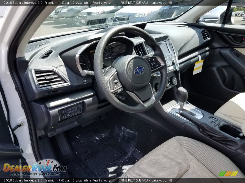 2018 Subaru Impreza 2.0i Premium 4-Door Crystal White Pearl / Ivory Photo #7