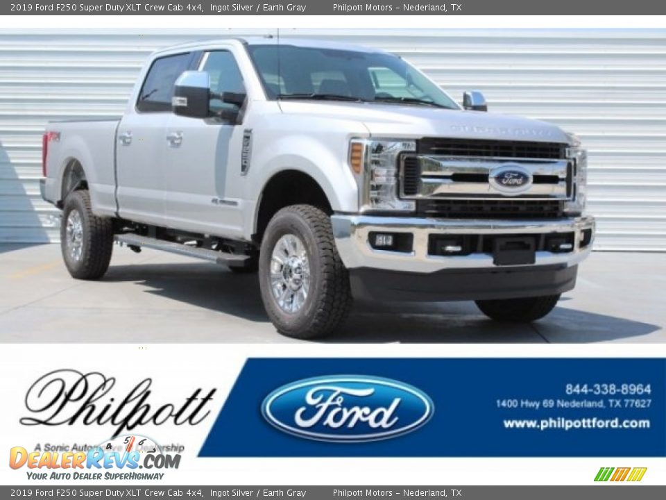 2019 Ford F250 Super Duty XLT Crew Cab 4x4 Ingot Silver / Earth Gray Photo #1