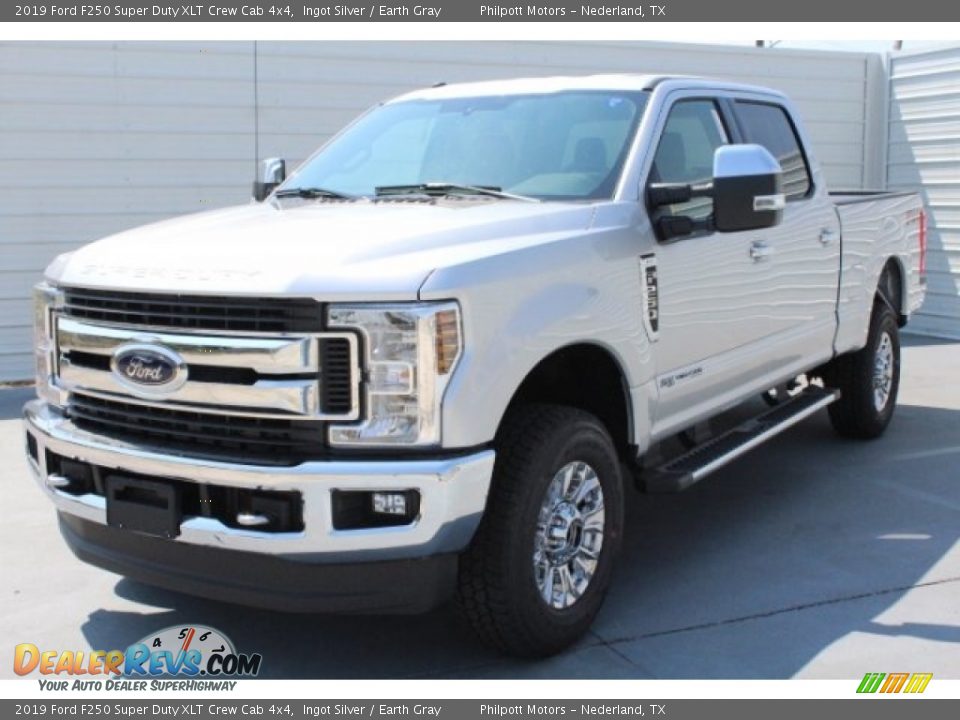 2019 Ford F250 Super Duty XLT Crew Cab 4x4 Ingot Silver / Earth Gray Photo #3