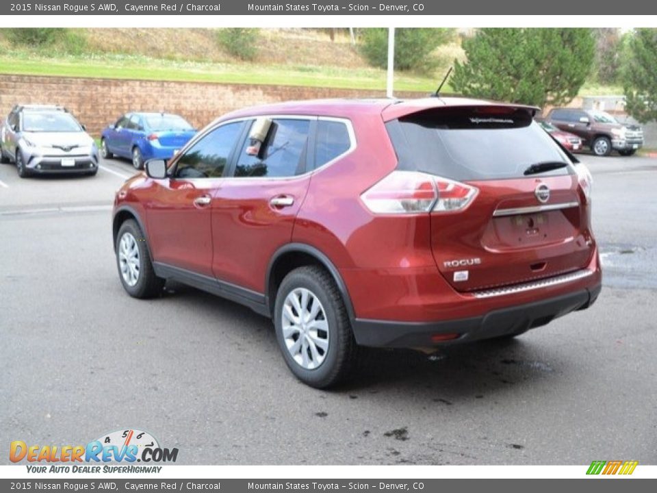 2015 Nissan Rogue S AWD Cayenne Red / Charcoal Photo #4