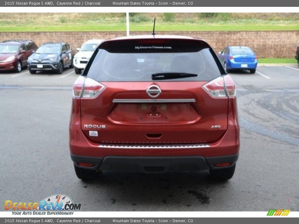 2015 Nissan Rogue S AWD Cayenne Red / Charcoal Photo #5