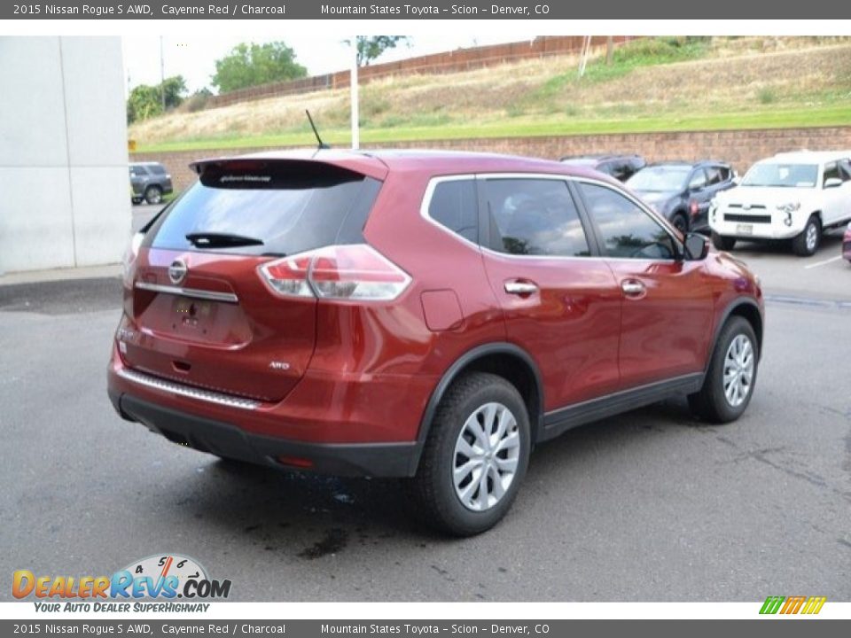 2015 Nissan Rogue S AWD Cayenne Red / Charcoal Photo #6