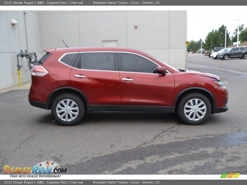 2015 Nissan Rogue S AWD Cayenne Red / Charcoal Photo #7
