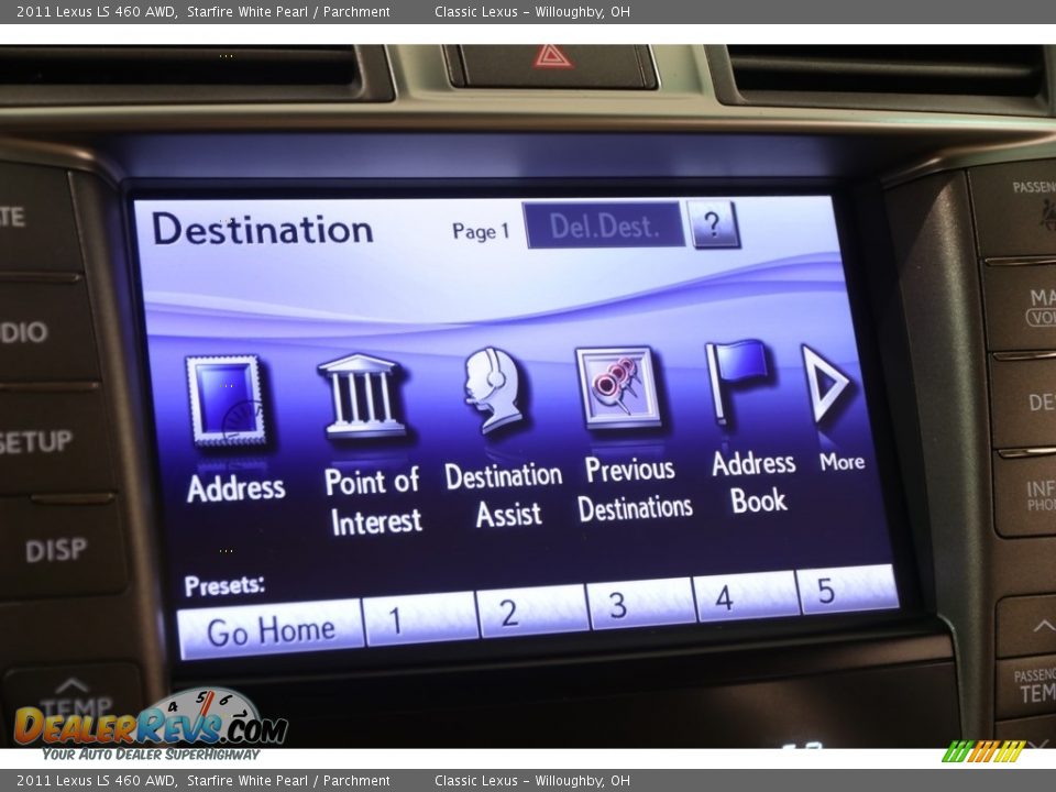 2011 Lexus LS 460 AWD Starfire White Pearl / Parchment Photo #14