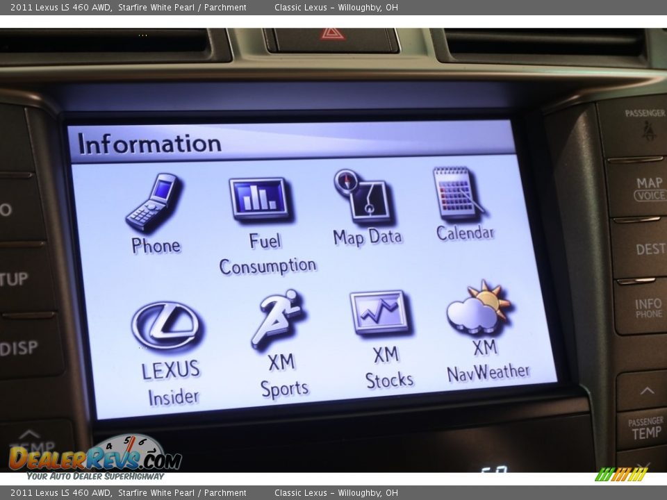 2011 Lexus LS 460 AWD Starfire White Pearl / Parchment Photo #15