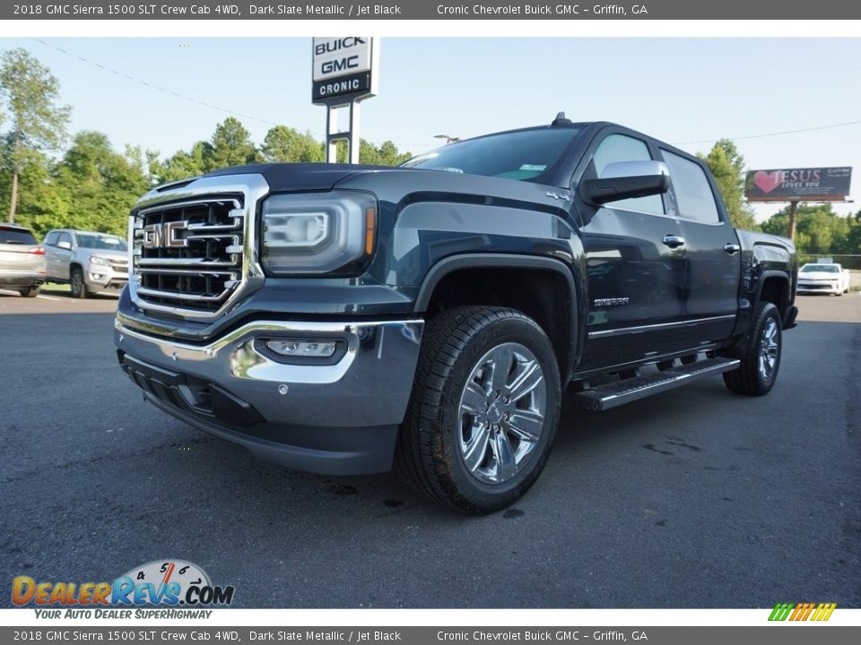 2018 GMC Sierra 1500 SLT Crew Cab 4WD Dark Slate Metallic / Jet Black Photo #3