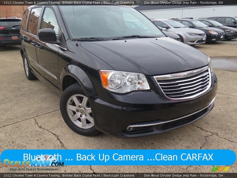 2012 Chrysler Town & Country Touring Brilliant Black Crystal Pearl / Black/Light Graystone Photo #1