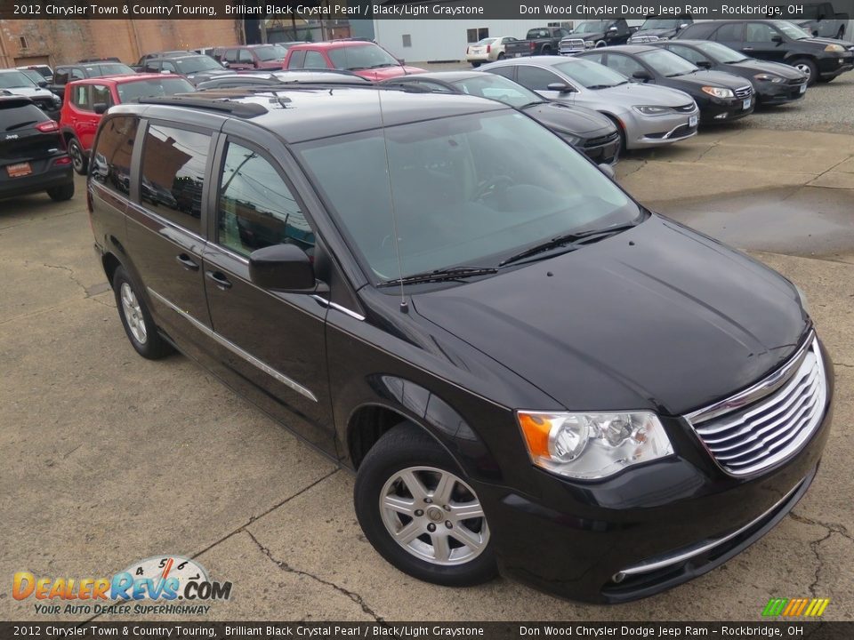 2012 Chrysler Town & Country Touring Brilliant Black Crystal Pearl / Black/Light Graystone Photo #2