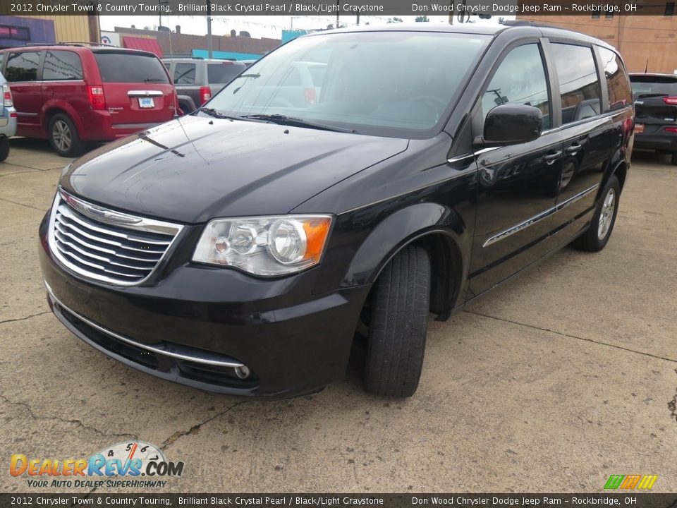 2012 Chrysler Town & Country Touring Brilliant Black Crystal Pearl / Black/Light Graystone Photo #5