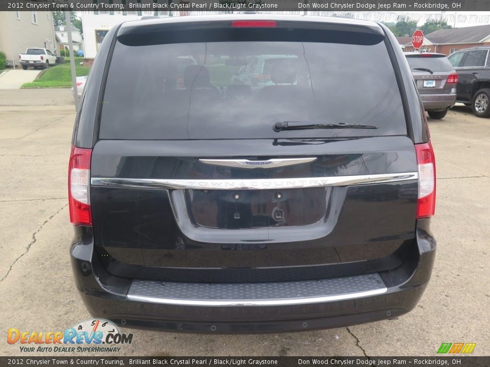 2012 Chrysler Town & Country Touring Brilliant Black Crystal Pearl / Black/Light Graystone Photo #7