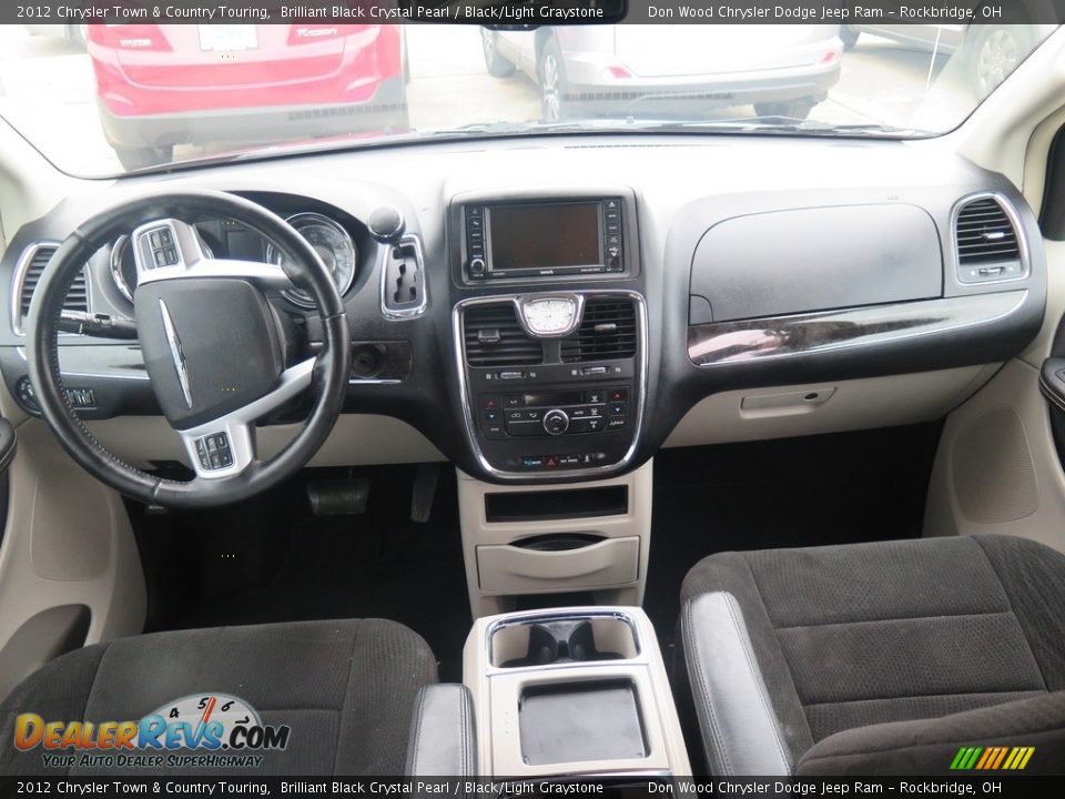 2012 Chrysler Town & Country Touring Brilliant Black Crystal Pearl / Black/Light Graystone Photo #9