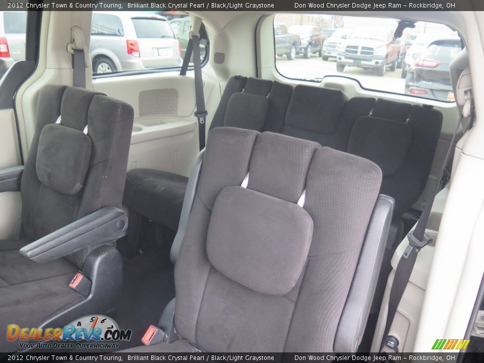 2012 Chrysler Town & Country Touring Brilliant Black Crystal Pearl / Black/Light Graystone Photo #19