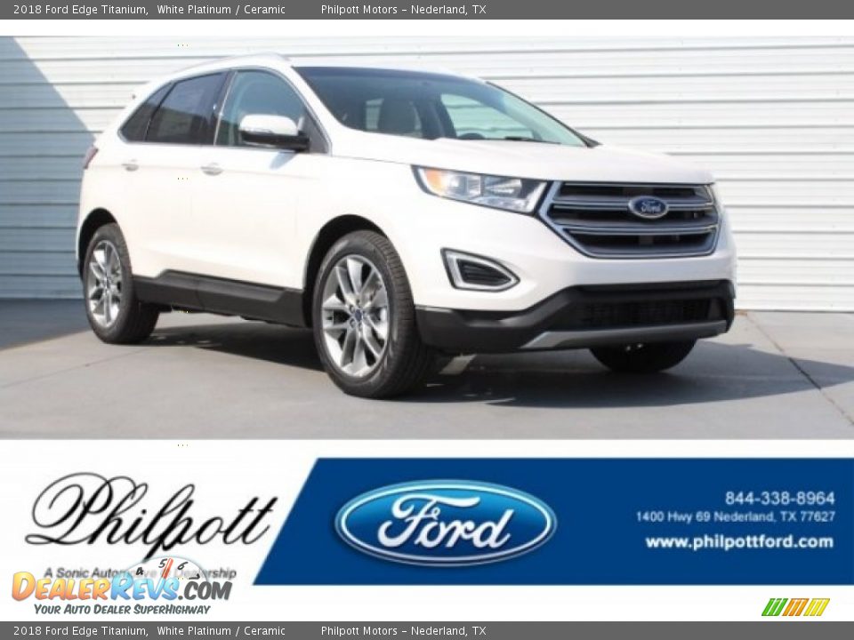 2018 Ford Edge Titanium White Platinum / Ceramic Photo #1